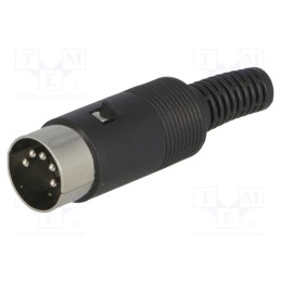 10 pcs : - Plug, DIN, male, PIN: 5, Layout: 180°, straight, for cable, soldering