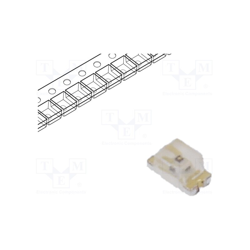 50 pcs : VLMY1300-GS08 - LED, SMD, 0603, yellow, 28÷180mcd, 1.6x0.8x0.8mm, 65°, 1.8÷2.4V