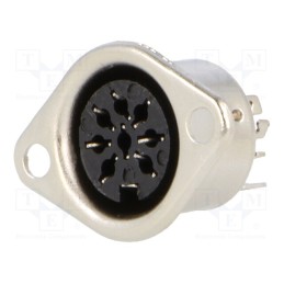 10 pcs : - Socket, DIN, female, PIN: 8, Layout: 270° with central pin, DC-016