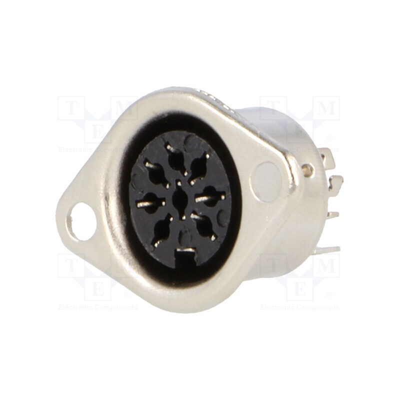 10 pcs : - Socket, DIN, female, PIN: 8, Layout: 270° with central pin, DC-016