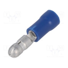 50 pcs : ST-040/B - Terminal: round, male, Ø: 4mm, 1.5÷2.5mm2, crimped, for cable, blue
