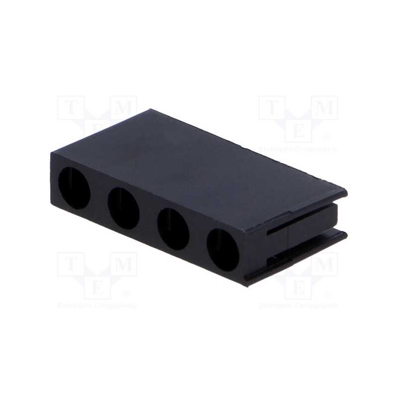 50 pcs : FIX-LED-340 - LED housing, 3mm, polyamide, angular, black, UL94V-2, H: 20.4mm