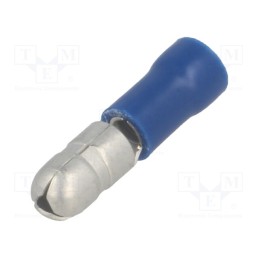 50 pcs : ST-041/B - Terminal: round, male, Ø: 5mm, 1.5÷2.5mm2, crimped, for cable, blue
