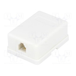 10 pcs : - Socket, RJ11, Layout: 6p4c, surface-mounted,screw,self-adhesive