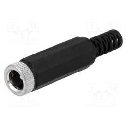 10 pcs : - Plug, DC supply, male, 5.5/2.1mm, 5.5mm, 2.1mm, for cable, Ø: 5mm
