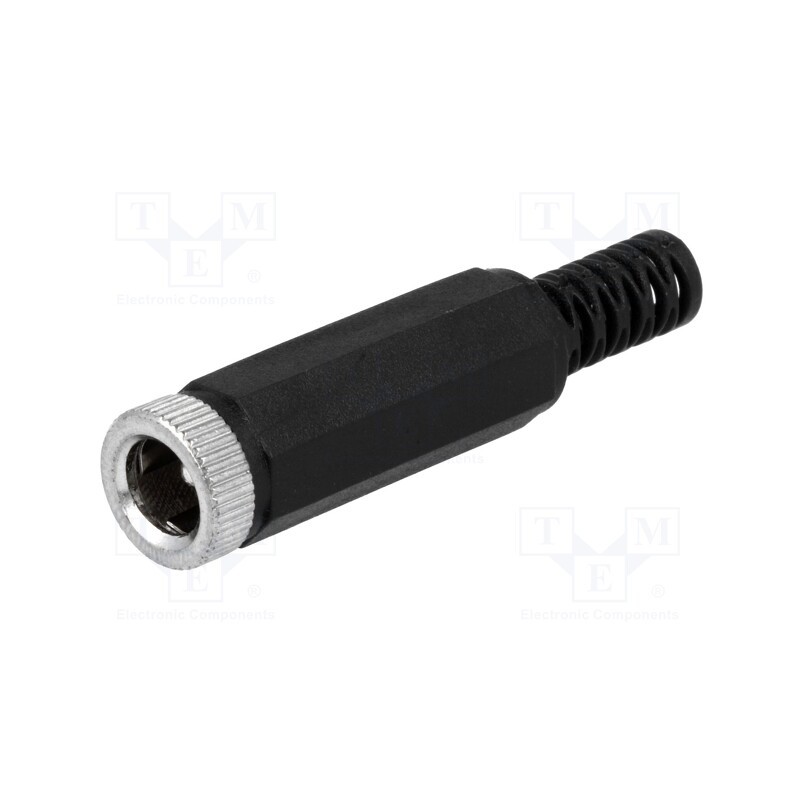 10 pcs : - Plug, DC supply, male, 5.5/2.1mm, 5.5mm, 2.1mm, for cable, Ø: 5mm