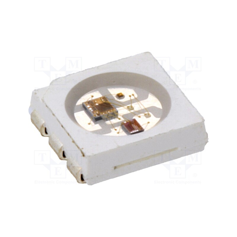 10 pcs : WS2822S - Programmable LED, SMD, 5050,PLCC6, RGB, 5x5x1.6mm, 3.6÷5.5V