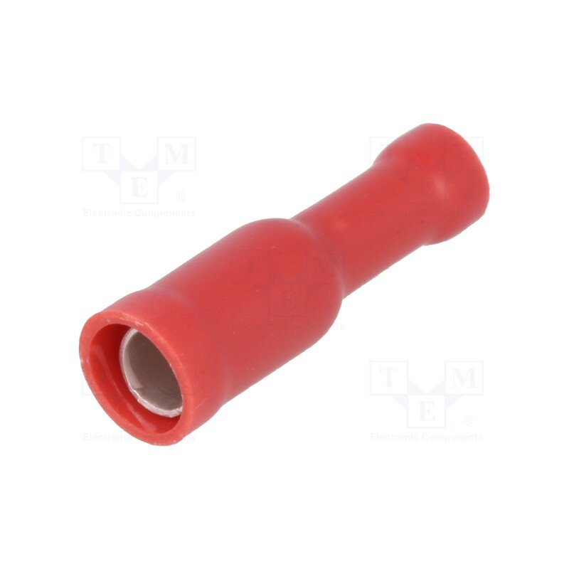 50 pcs : ST-050/R - Terminal: round, female, Ø: 4mm, 0.5÷1.5mm2, crimped, for cable