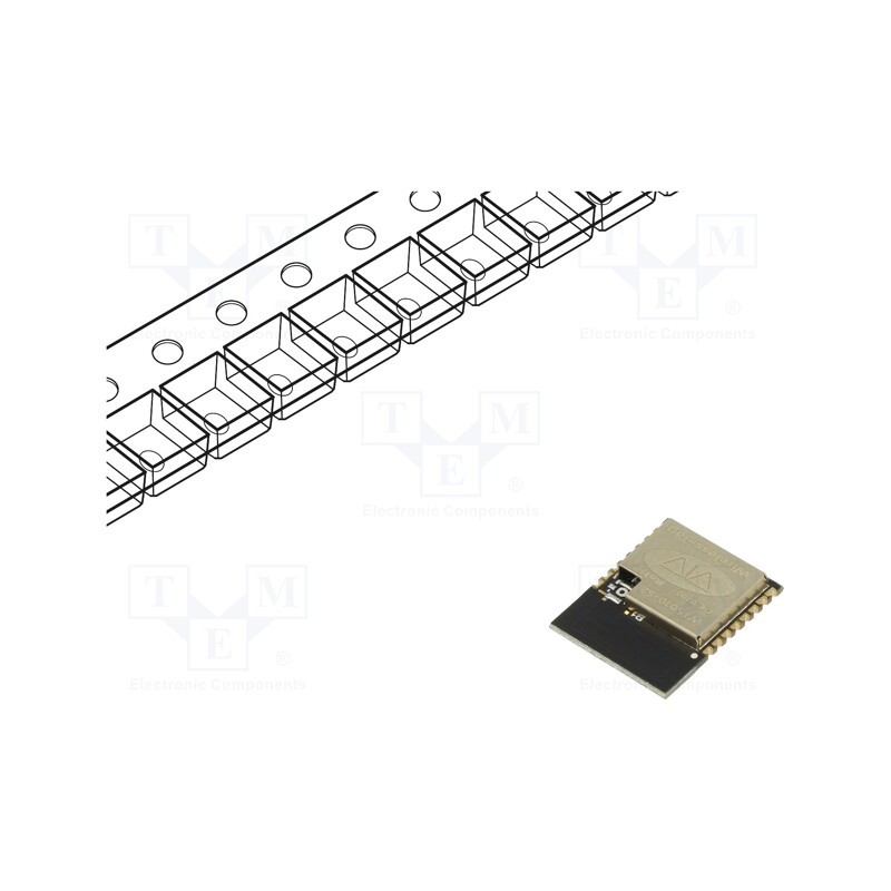 10 pcs : WT5010-S2 - Module: Bluetooth Low Energy, GPIO,I2C,I2S,PDM,SPI,UART, SMD