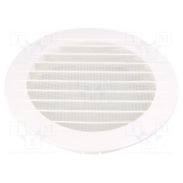 10 pcs : 007-0184 - Guard, ABS, Ø100mm, snap fastener, white, Body dim: Ø133x26mm