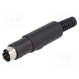 10 pcs : - Plug, DIN mini, male, PIN: 6, soldering, for cable
