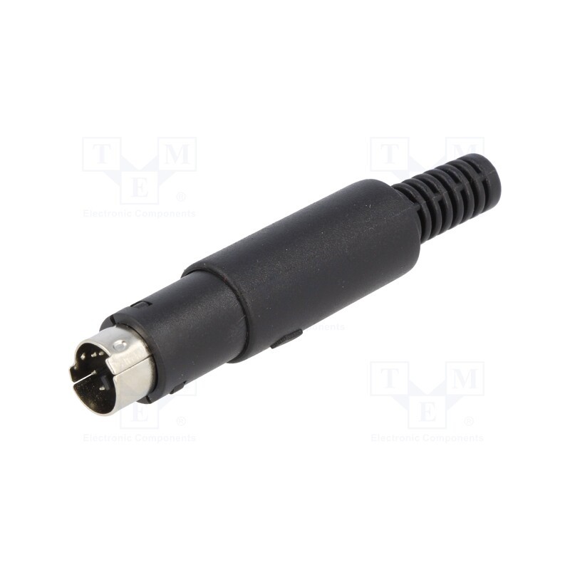 10 pcs : - Plug, DIN mini, male, PIN: 6, soldering, for cable
