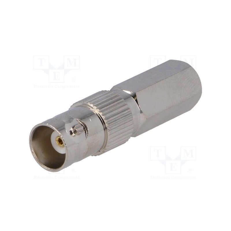 10 pcs : - Plug, BNC, female, straight, twist-on, for cable