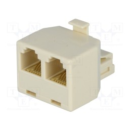 10 pcs : - Splitter, Layout: 6p4c, RJ11 socket x2,RJ11 plug