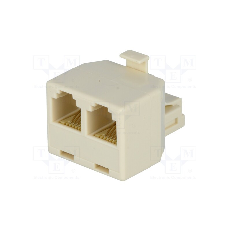 10 pcs : - Splitter, Layout: 6p4c, RJ11 socket x2,RJ11 plug