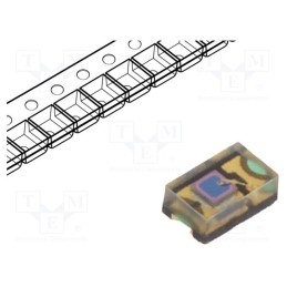 10 pcs : TEMD7000X01 - Phototransistor, 0805, λp max: 900nm, 60V, 60°, Lens: transparent