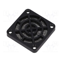 10 pcs : - Guard, plastic, 40x40mm, snap fastener,screw, with filter, 30ppi