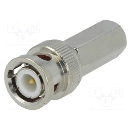 10 pcs : - Plug, BNC, male, straight, 5.8mm, twist-on, for cable