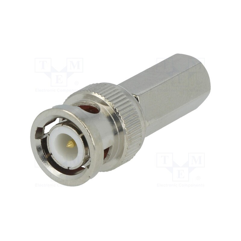 10 pcs : - Plug, BNC, male, straight, 5.8mm, twist-on, for cable