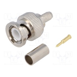 10 pcs : - Plug, BNC, male, straight, 50Ω, B9907,RG141,RG58,URM43,URM76