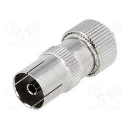 10 pcs : - Plug, coaxial 9.5mm (IEC 169-2), female, straight, for cable