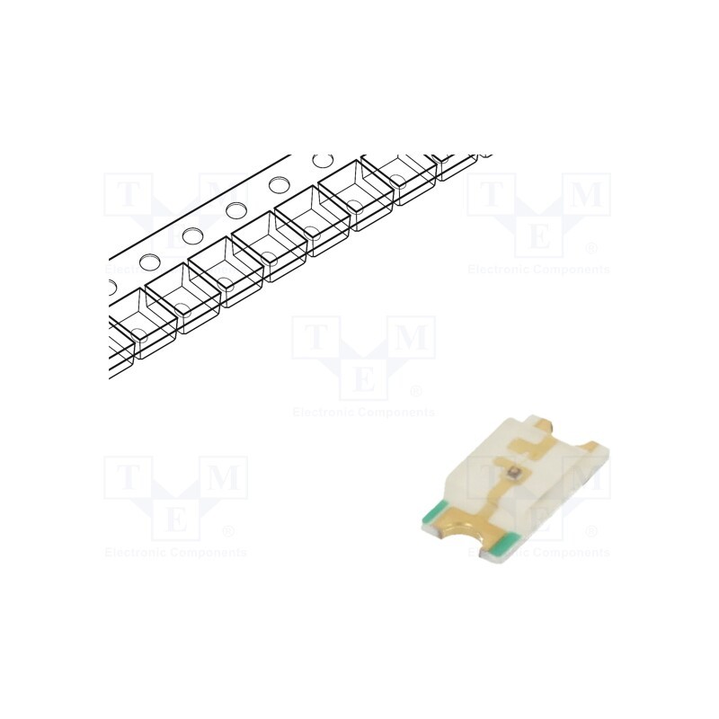 20 pcs : 598-8270-107F - LED, SMD, 1206, green, 10÷40mcd, 3.2x1.6x0.68mm, 140°, 1.8÷2.4V