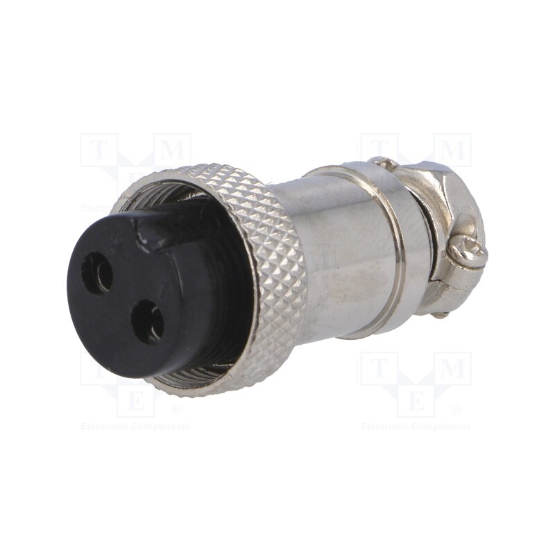 10 pcs : - Plug, microphone, female, PIN: 2, for cable, straight