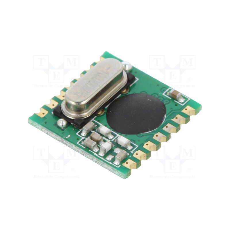 10 pcs : RFM02-433S1 - Module: RF, FM transmitter, FSK, 433.92MHz, SPI, 2.2÷5.4VDC, 8dBm