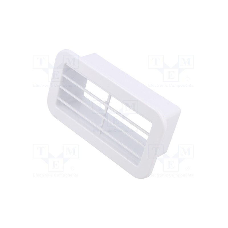 10 pcs : 007-1511 - Guard, ABS, 110x55mm, snap fastener, white, Body dim: 127x71x39mm