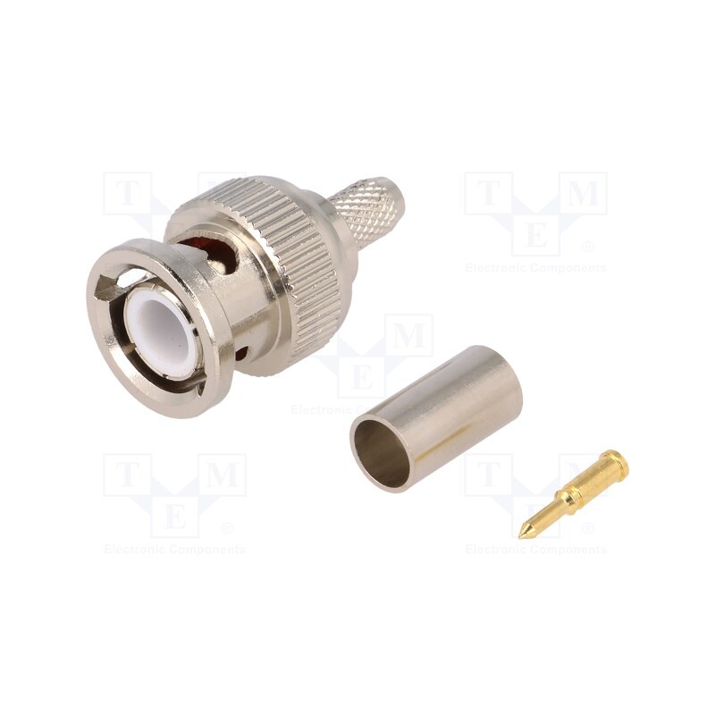 10 pcs : - Plug, BNC, male, straight, 50Ω, B9907,RG141,RG58,URM43,URM76, PTFE