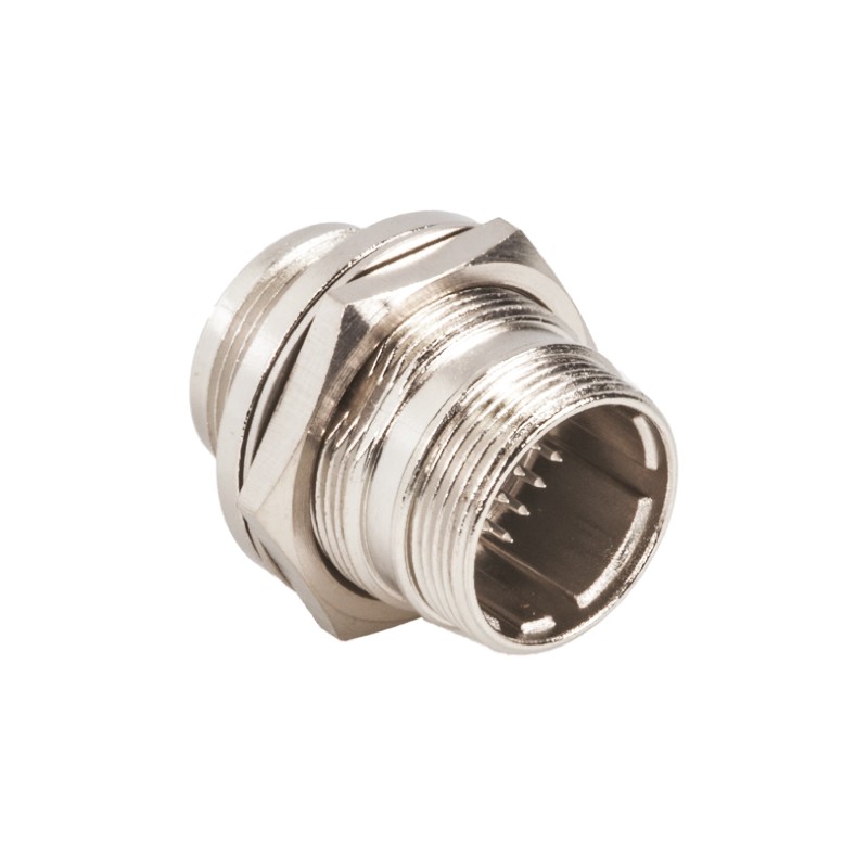 1 pcs - Hirose Circular Connector, 20 Contacts, Panel Mount, Miniature Connector, Socket, Female, IP67, IP68, HR22 Series