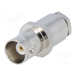 10 pcs : - Plug, BNC, female, straight, 75Ω, RG59, soldering