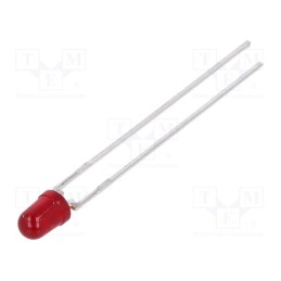 10 pcs : HLMP-K101 - LED, 3mm, red, 22÷45mcd, 60°, Front: convex, 1.8÷2.2V, No.of term: 2