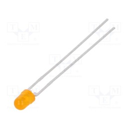 10 pcs : TLHO4400 - LED, 3mm, orange, 1.6÷13mcd, 60°, Front: convex, 2.4÷3V