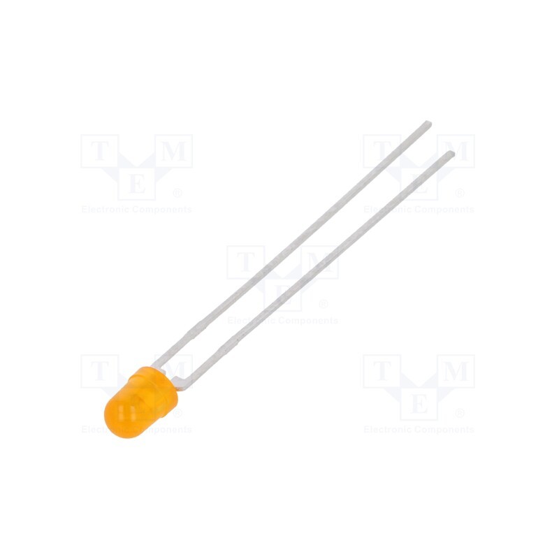 10 pcs : TLHO4400 - LED, 3mm, orange, 1.6÷13mcd, 60°, Front: convex, 2.4÷3V