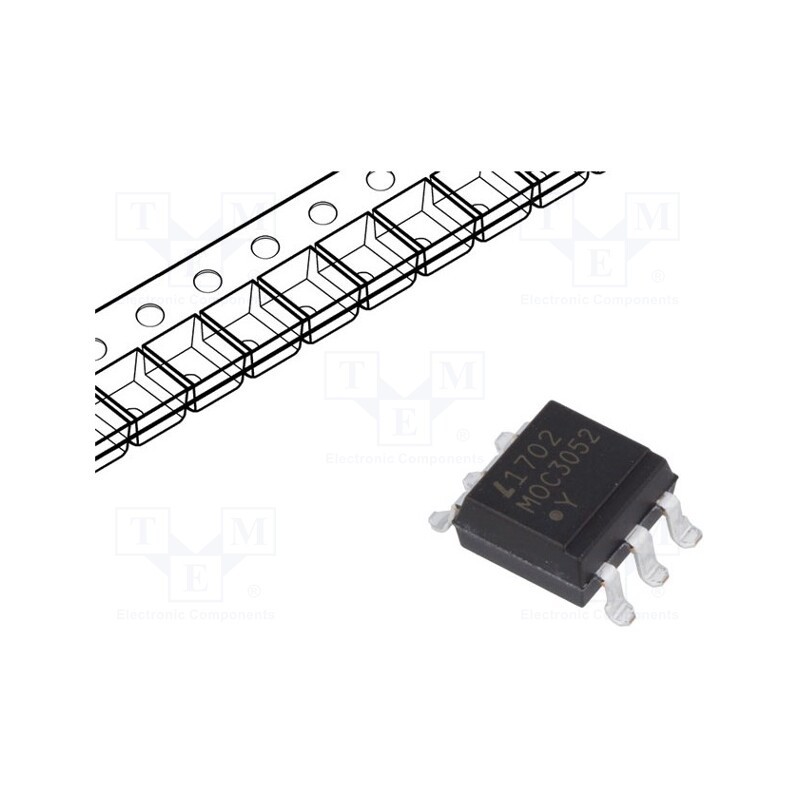 10 pcs : MOC3052S-TA1 - Optotriac, 5kV, Uout: 600V, without zero voltage crossing driver