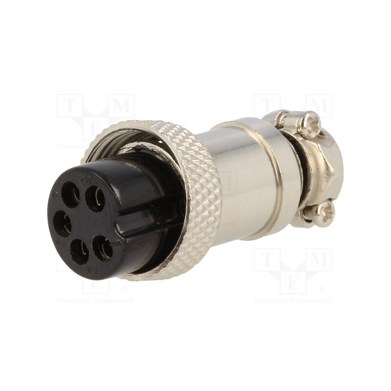 10 pcs : - Plug, microphone, female, PIN: 5, for cable, straight