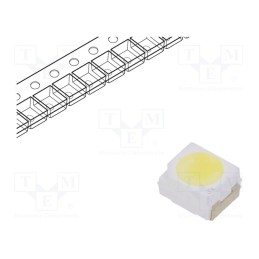 10 pcs : LW TVSG.VN-AZBZ-1I7J-1 - LED, SMD, PLCC2, white, 4.95÷7.8lm, 1500÷2800mcd, 120°, 20mA