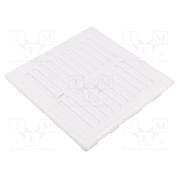 10 pcs : 007-1568 - Guard, PP, 140x140mm, snap fastener, white, Body dim: 156x156x27mm
