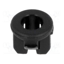 50 pcs : FIX-LED3-28 - LED holder, 3mm, one-piece, black, UL94V-2, L: 4.8mm, Mat: polyamide
