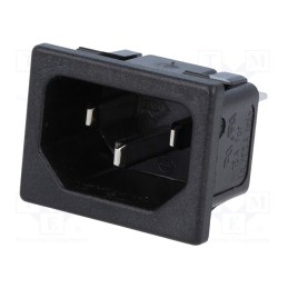 10 pcs : - Connector: AC supply, socket, male, 10A, IEC 60320, C14 (E)