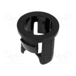 50 pcs : FIX-LED5-1 - LED holder, 5mm, one-piece, black, UL94V-2, L: 7.1mm, Mat: polyamide