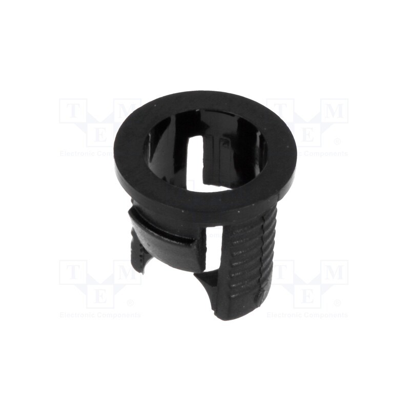 50 pcs : FIX-LED5-1 - LED holder, 5mm, one-piece, black, UL94V-2, L: 7.1mm, Mat: polyamide