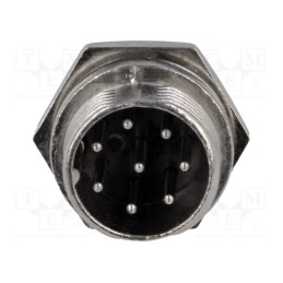 10 pcs : - Socket, microphone, male, PIN: 8, for panel mounting
