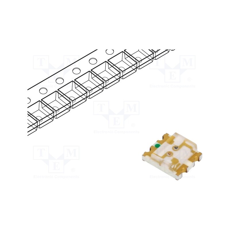 50 pcs : S155SGC-2S-2A - LED, SMD, 3227, red/yellow-green, 3.2x2.7mm, 120°, λd: 570nm,640nm