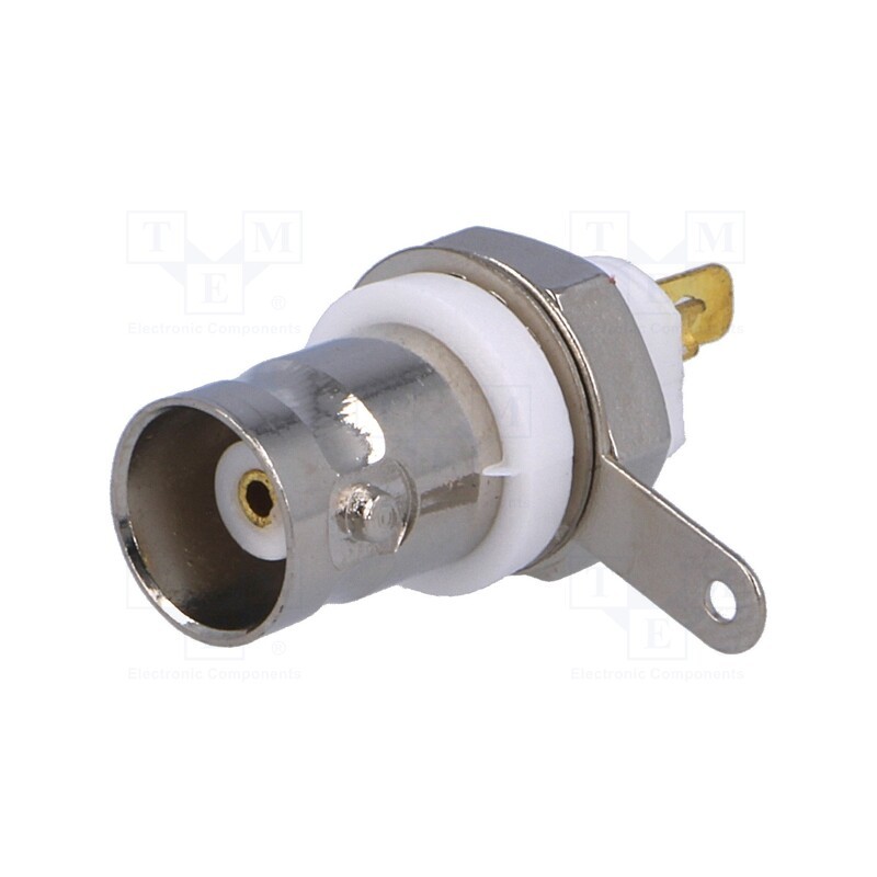 10 pcs : - Socket, BNC, female, insulated, straight, soldering