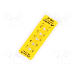 10 pcs : CS-040/054 - Temperature indicator, 40°C,43°C,46°C,49°C,54°C, °C,°F, 15x45mm