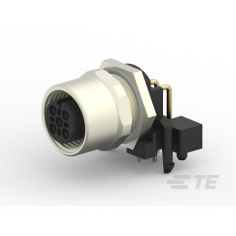1 pcs - TE Connectivity Circular Connector, 4 Contacts, Cable Mount, M12 Connector, Socket