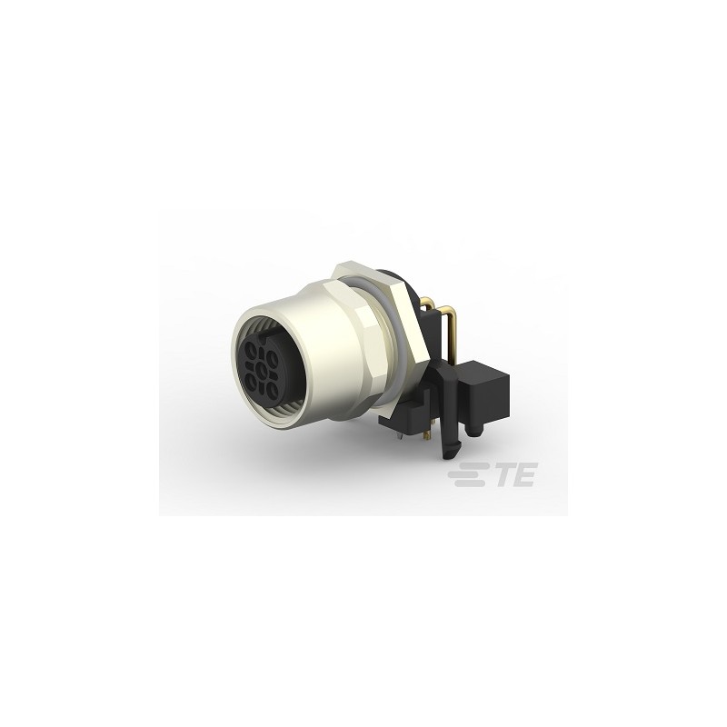 1 pcs - TE Connectivity Circular Connector, 4 Contacts, Cable Mount, M12 Connector, Socket
