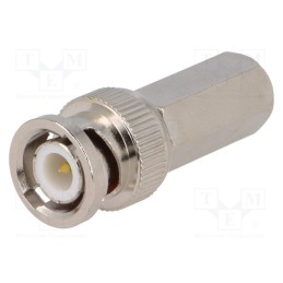 10 pcs : - Plug, BNC, male, straight, 4.7mm, twist-on, for cable